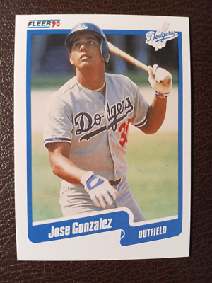 JOSE GONZALEZ LOS ANGELES DODGERS 1990 FLEER BASEBALL CARD #394 | eBay