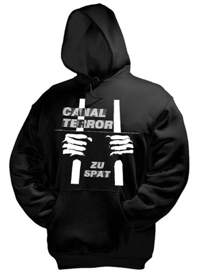 CANALTERROR Zu spät Kapuzenpullover, schwarz