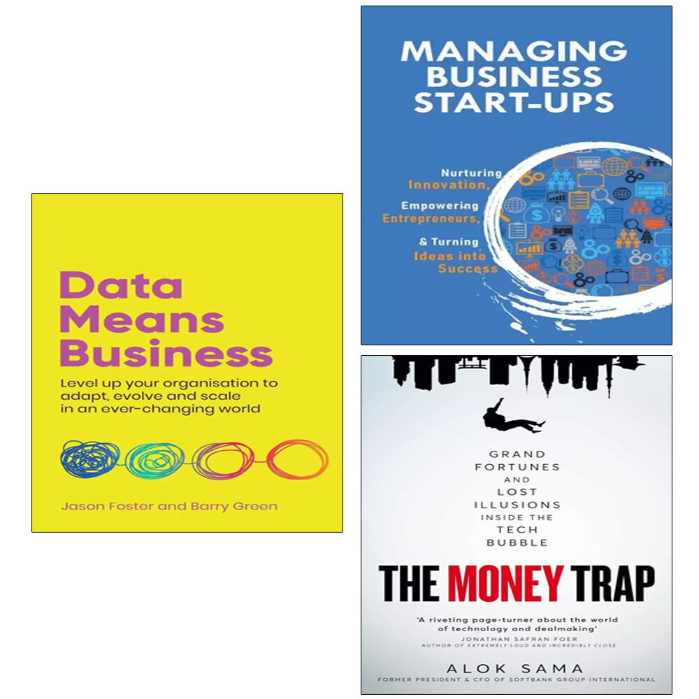 Money Trap (HB), Managing Business Start-Ups, Data Means 3 Books Collection Set