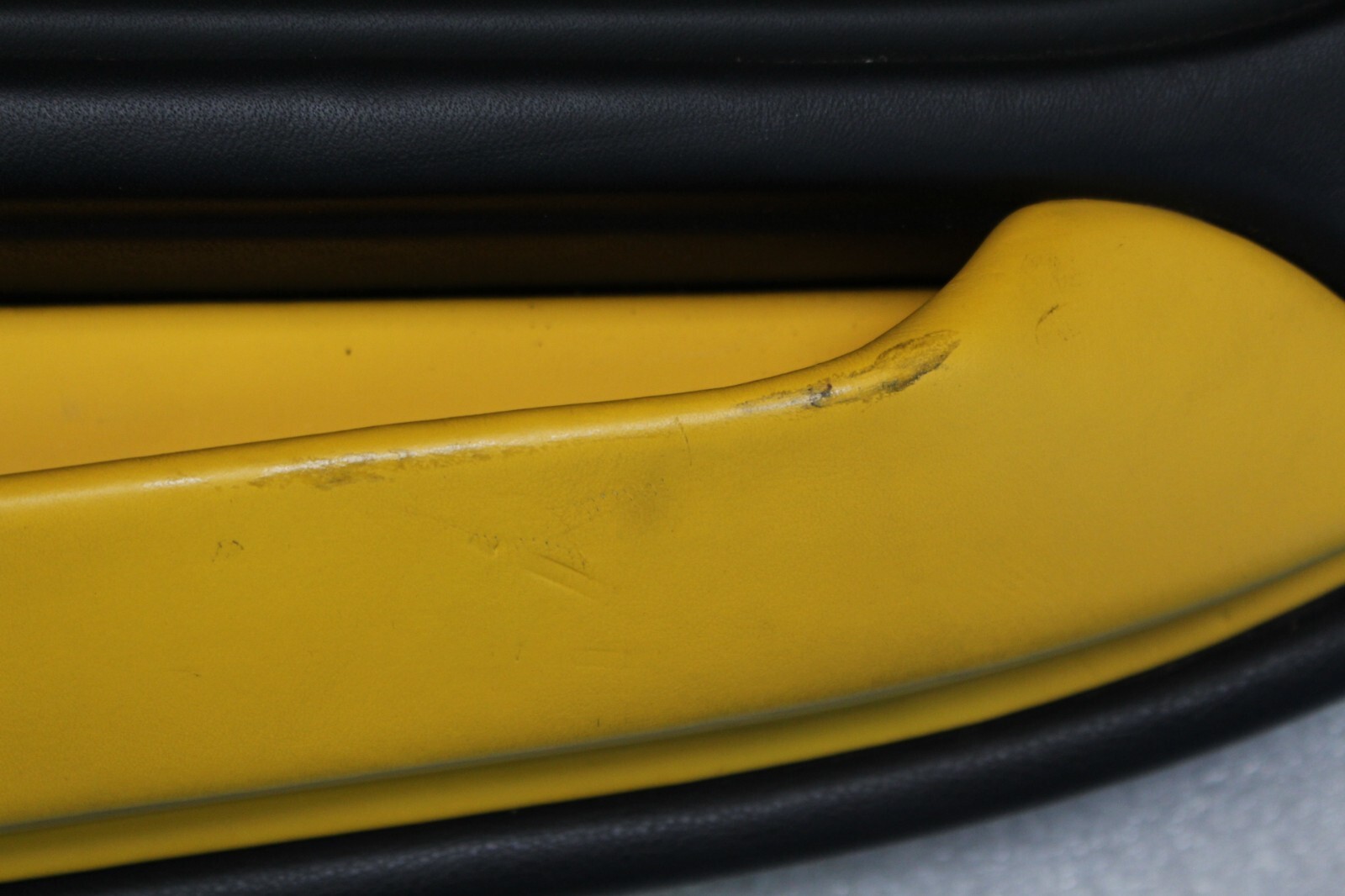 Lamborghini Gallardo, RH, Right, Front Door Trim Panel, Black/Yellow, Dmg, Used
