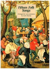 FIFTEEN FOLK SONGS ARRANGED FOR VOICE AND PIANO MUSIC BOOK 15 SONGS NEW ON SALE