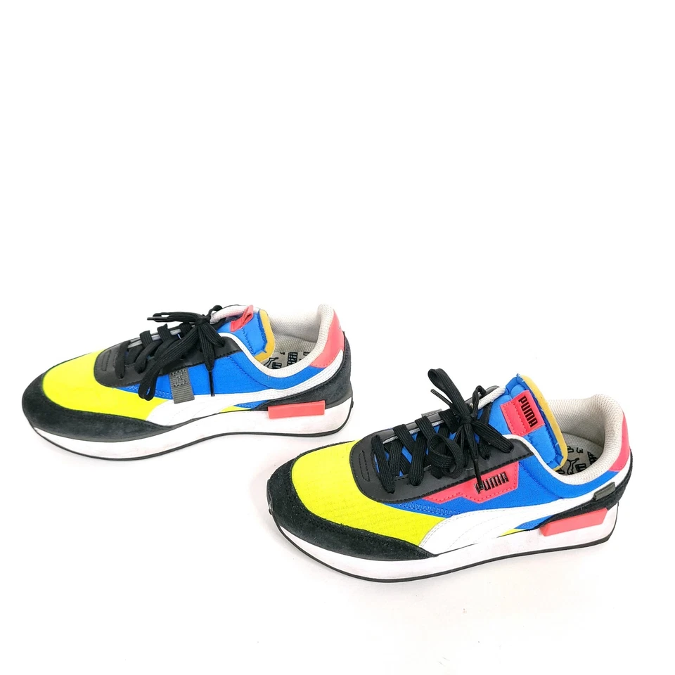 Puma Future Rider туфли кроссовки для мальчиков размер 7C молодежи белый черный синий зеленый - Изображение 3 из 4