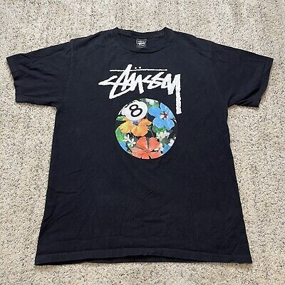 Vintage Stussy Shirt 8 Ball Short Sleeve Floral Eight Ball Vintage Stussy Shirt 8 Ball Short Sleeve Floral Eight Ball