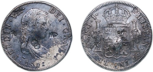 Mexico 1818 JJ 8 Reales Silver 903 VF