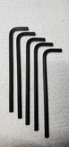 LOT OF 5 NEW 3/16" LONG ARM HEX KEY L- HANDLE WRENCH'S - Picture 2 of 2