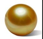 Huge 14mm natural south sea genuine gold round loose pearl undrilled 1428AAAB