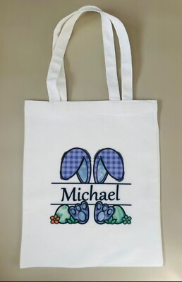 Personalisierte Osterhasentüte Jungen Ostereiersuche Tragetasche Geschenk Hase