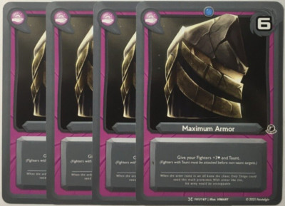 NOSTALGIX 4X 1ST. EDITION MAXIMUM ARMOR 101/167 UNCOMMON NEAR MINT-PLAYSET