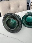 3 Vintage/Antique  Glass Insulators Green And Teal Brookfield, NY, Hemingray  — photo 6