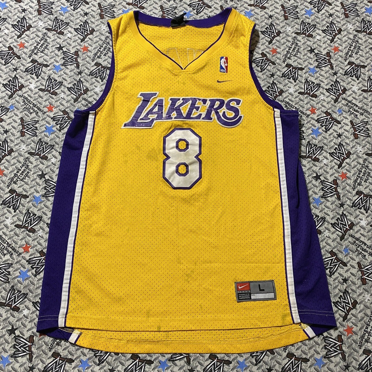 ウェア Nike Los Angeles Lakers Jersey #8 L Kobe Bryant #8 Los Angeles Lakers Stitched Men's L Nike Team