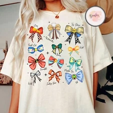 Coquette Bows Monster Inc Toy Story Inside Out Unisex Adult Kid Tee 592001