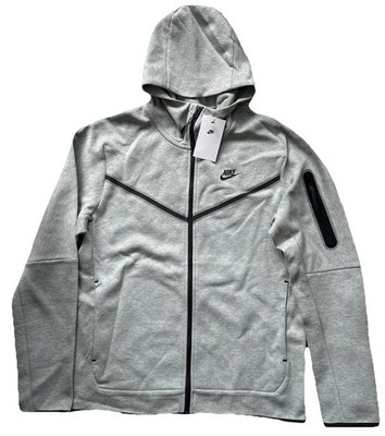New Nike Sportswear Tech Fleece Full-Zip Hoodie CU4489 - Heather Grey - Men s S
