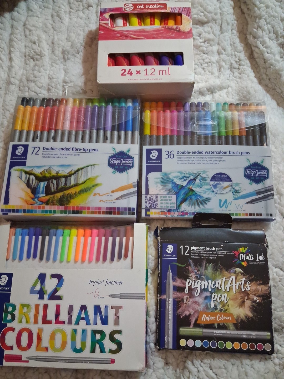 Staedtler Art Aupplies-fineliner,Fibre Tip,& Watercoulour Brush Pens & Paint-NEW