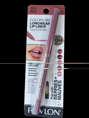 Revlon ColorStay Lip Liner 660 Mauve Long Lasting Color with Built In Sharpener