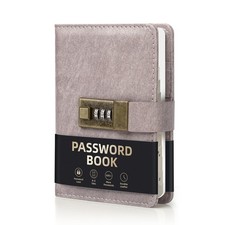 Password Book with Lock Organizer Alphabetical Tabs 600 Entries Pink