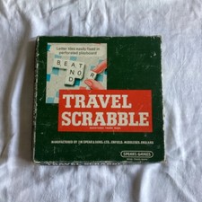 Vintage Travel Scrabble Board Game 1958 Edition Spears Games - Complete Set