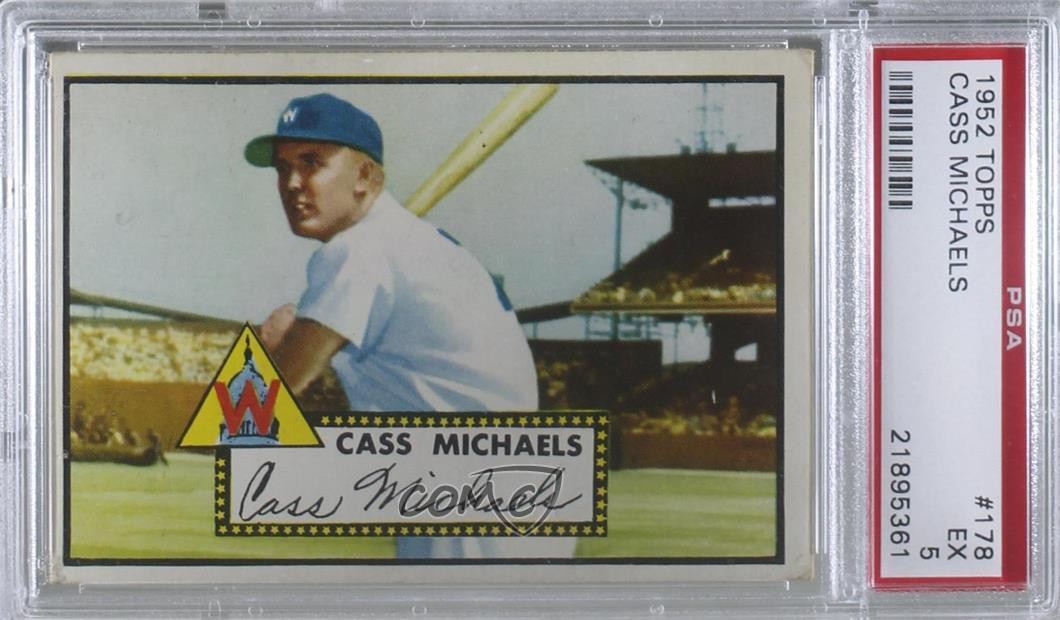 1952 Topps Cass Michaels (White Back) #178 PSA 5