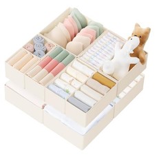 Drawer Organizer Clothes, 10 Pack Dresser Organizer for Baby 10PACK Beige