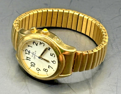 Time Optics Talking Watch Gold Tone for Blind/Low Vision