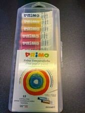 Primo Temperafarbe 12 Tuben je 12ml mit Pinsel 448T12AP.KC NEU
