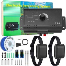 Electric Dog Fence System   Wireless Pet Containment System with Dual Waterproof