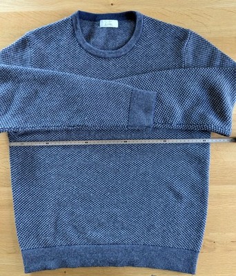 Chas. Charles T. Meloy Kaschmir Herrenpullover , Gr. M,  Blau-Grau, neuwertig