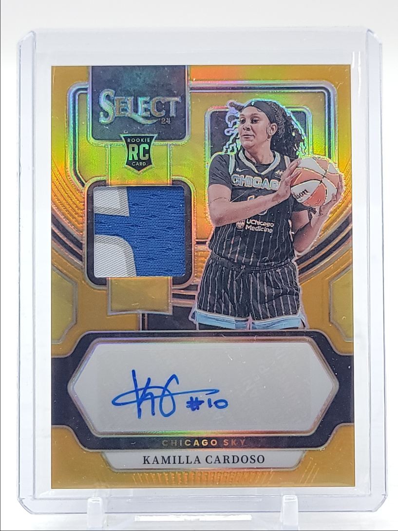 KAMILLA CARDOSO 2024-25 SELECT WNBA RPA ROOKIE PATCH GOLD RC AUTO /10 Q4147