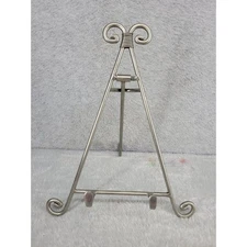 Metal Display Easel Stand Tabletop Decorative Picture Frame Holder Silver 10"