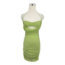 NWT Windsor Women's Lime Senorita Mesh Strappy Mini Dress Bodycon Size Medium