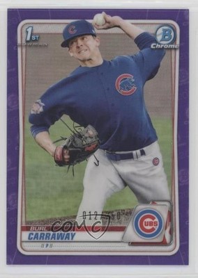 2020 Bowman Draft Chrome Purple Refractor 12/250 Burl Carraway #BD-25 1sr
