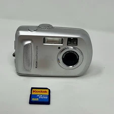 Kodak EasyShare C300 3.2MP Compact Digital Camera Silver Y2K Tested W/SD Card