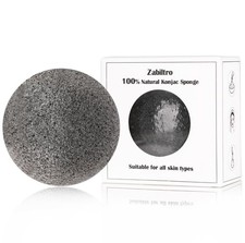 Natural Konjac Sponges - Semicircles - for Gentle Cleansing and Exfoliation E...