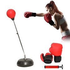 Standboxsack Erwachsene inkl. Boxhandschuhe Boxbirne Punching Ball St&auml;nder