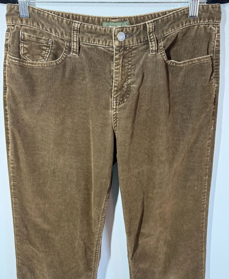 Eddie Bauer Women Brown Corduroy Straight Leg Pants Size 8 Work Chores Barn - Image 3 of 4