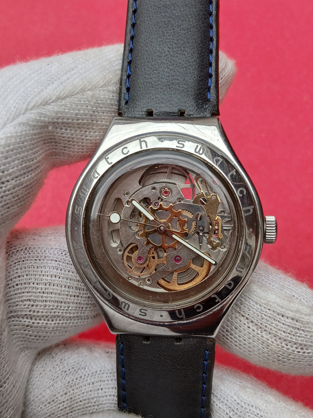 Vintage Swatch Skelton Irony Automatic 21 Jewels Swiss Men's Watch