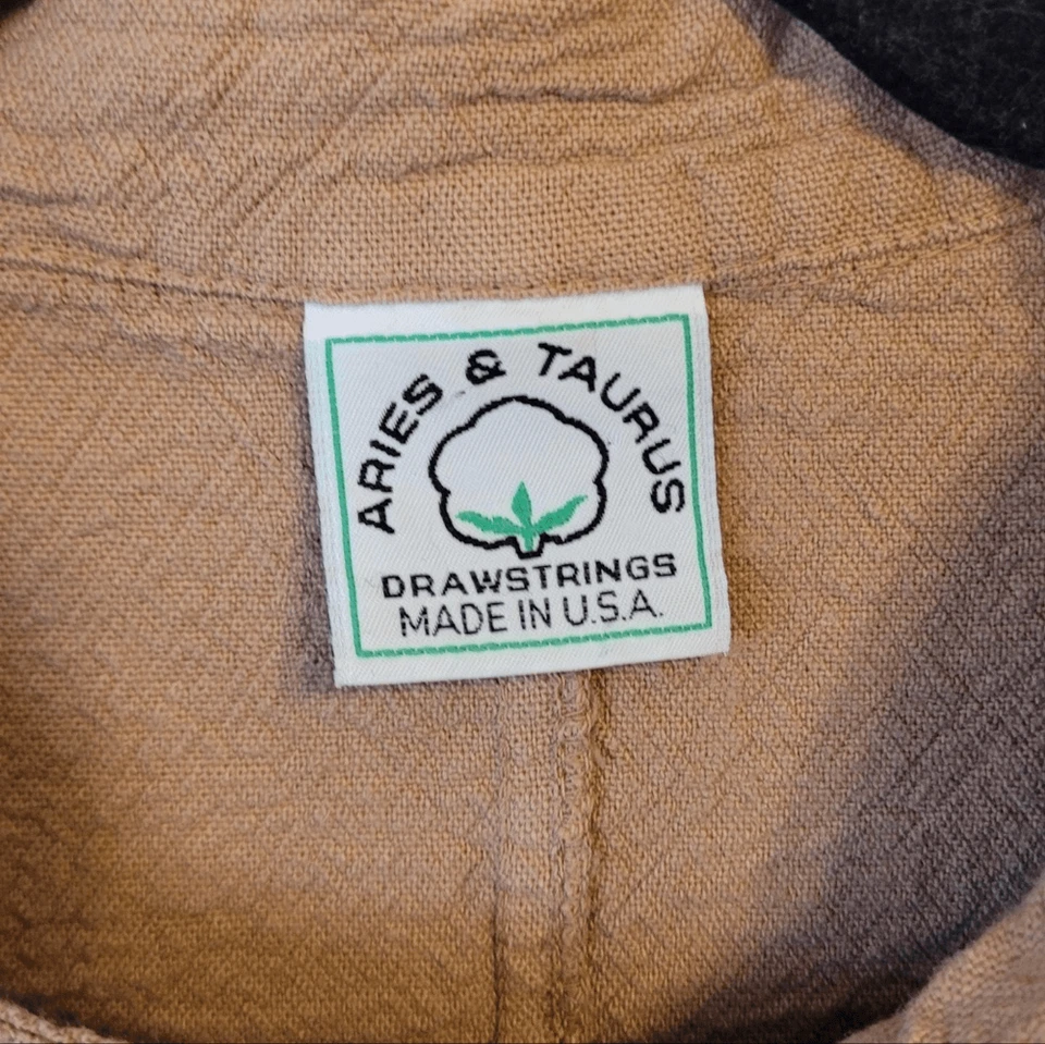 Женская коричневая 100% хлопковая куртка кархо Aries & Taurus размер M - Изображение 3 из 4