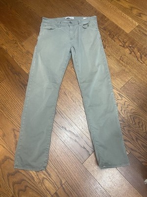 Mavi Mens Zach Straight Leg Jeans 34x34 Olive Green Mid Rise Stretch Denim Chino