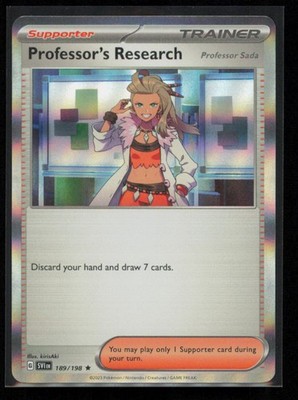 Professor's Research (Professor Sada) 189/198 Pokemon Scarlet & Violet Rare NM