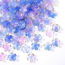 100 Pcs Flower Beads for Jewelry Making Cherry Blossom Beads Flower Petal Bea...