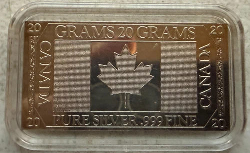 1973 CANADA WORLD FLAG - 20 Gram Silver - The Silver Mint - .999 Fine Silver