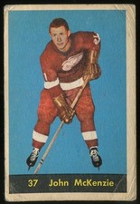 1960-61 Parkhurst #37 John McKenzie Detroit Red Wings - Rookie Card