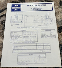 Folleto de especificaciones de hidrogrúa Bucyrus Erie H-5 Serie II 15 toneladas AMIL25