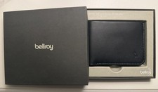 Bellroy Hide & Seek Bifold Wallet Black Low, Grey Inside - New In Box