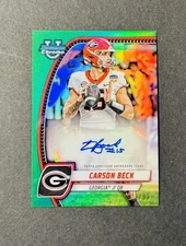 Carson Beck 2024 Bowman U Chrome Prospect Green Refractor Auto /99