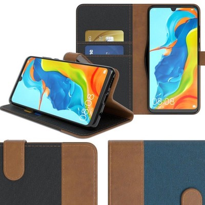 EAZY CASE Huawei P30 Lite / New Edition Tasche Handy Hülle Jeans Schutzhülle