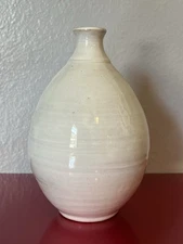 Vintage Shearwater Pottery  Bud Vase 6.75”. Signed James Anderson.