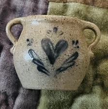 Rowe Pottery Works Vintage Salt Glazed Miniature Crock