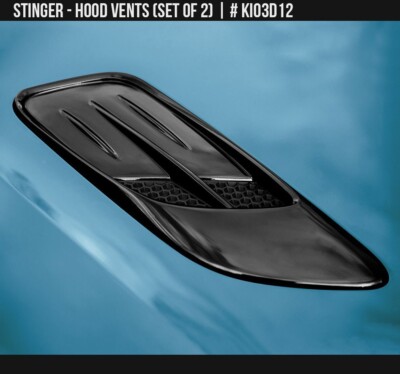 Fits 18-23 KIA Stinger Air Design Custom Style Hood Vents Gloss