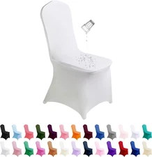 SUPERO Waterproof Spandex Chair Cover 12PCS, Stretch Dining Chair Covers, Polyes