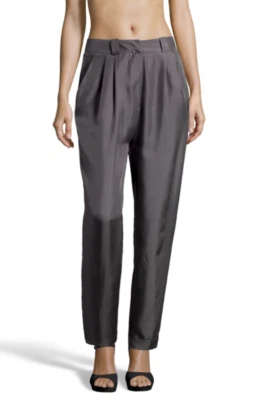 Elégant Pantalon Pepe Jeans Soie Gris Coupe Baggy T.S NEUF+ETQ - Photo 1/2